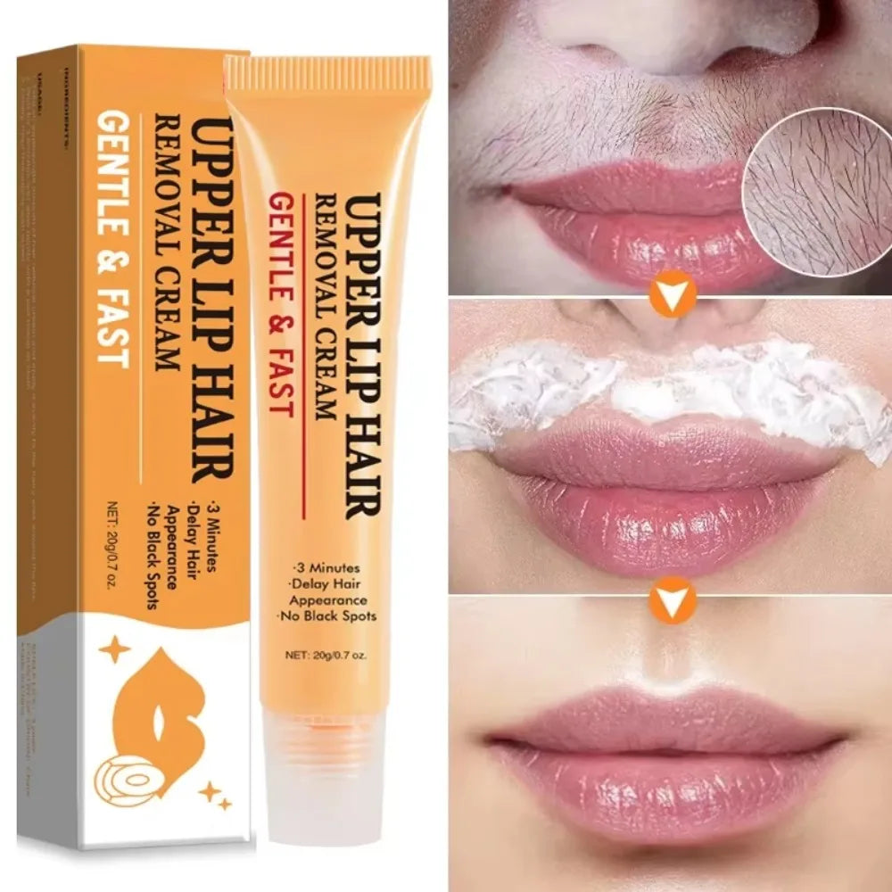 Fast Hair Removal Cream | Painless Depilatory for Face and Body Lip Care Tidesmit