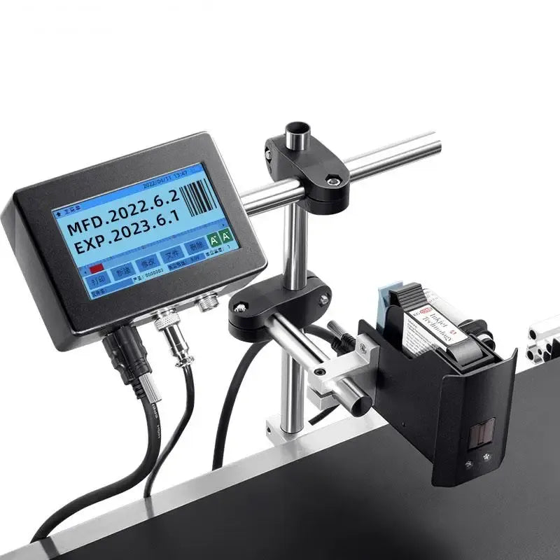 Hot Selling Electric Inkjet Date & Batch Coding Machine With Barcode For Pill Bottles Plastic Packaging Cartons