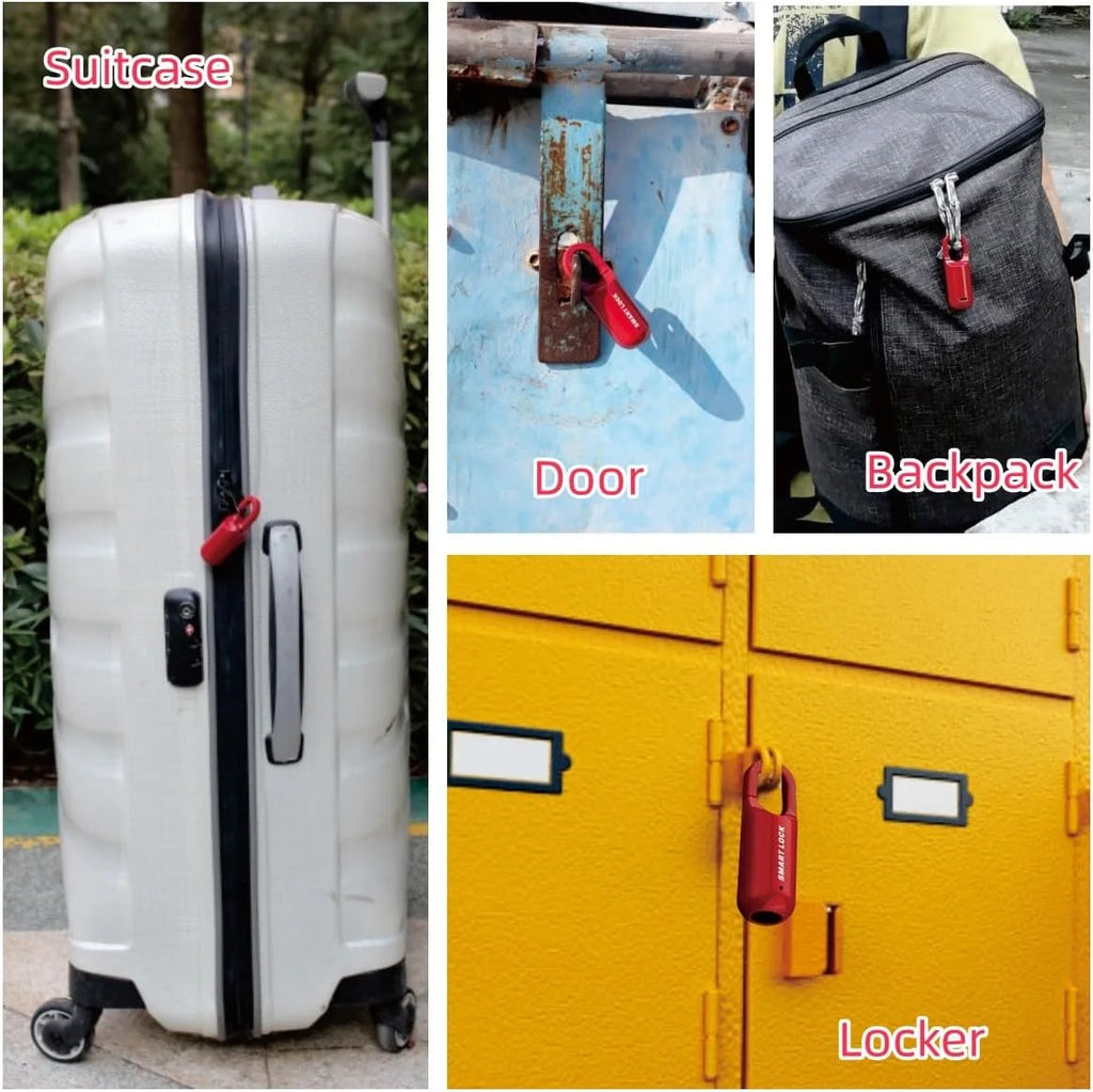 Mini Smart Fingerprint Lock Biometric Keyless Thumbprint Padlock School Gym Locker Small Rechargeable Electronic Locks