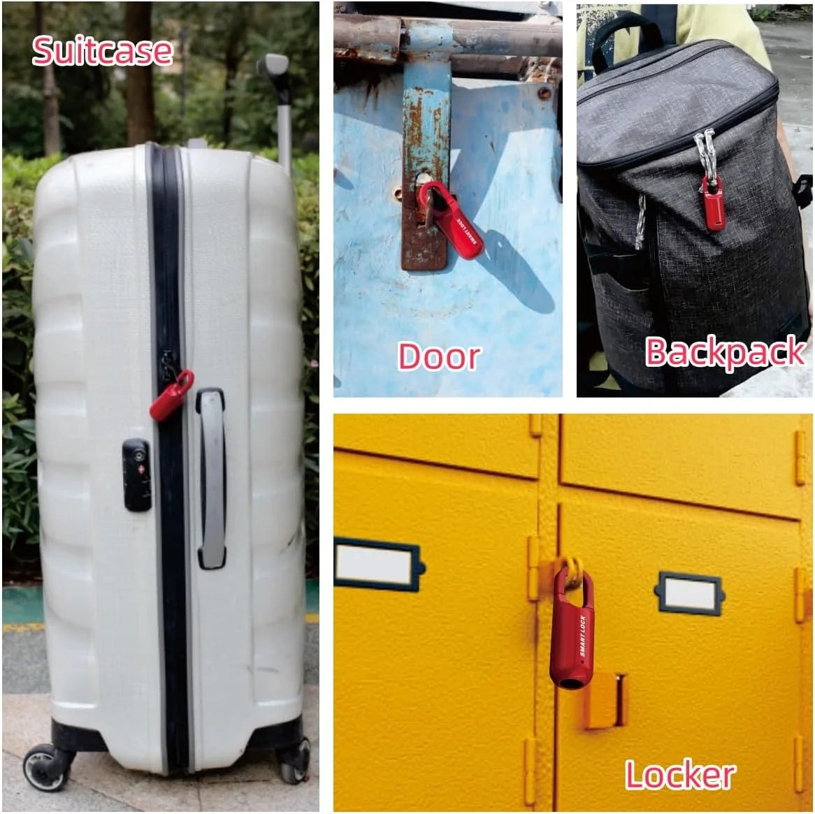 Mini Smart Fingerprint Lock Biometric Keyless Thumbprint Padlock School Gym Locker Small Rechargeable Electronic Locks