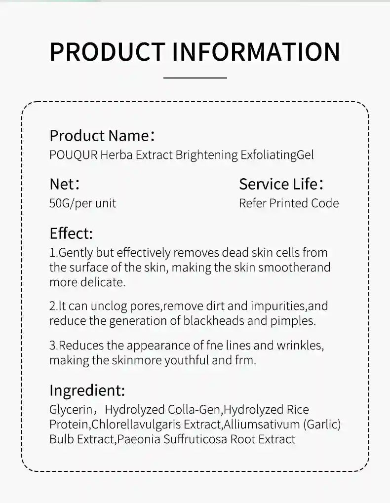Herbal Exfoliating Gel Face Scrub: Natural Deep Cleansing Moisturizer Scrubs Treatments Tidesmit