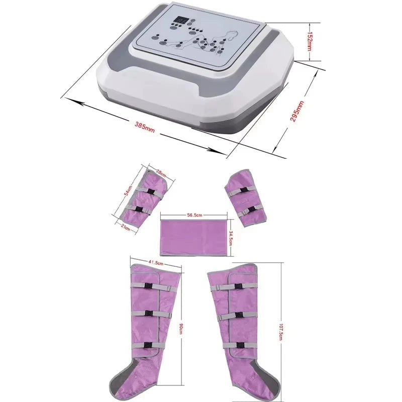 Pressotherapy Machine for Lymphatic Massage - Purple & Red Options Massage Chairs Tidesmit