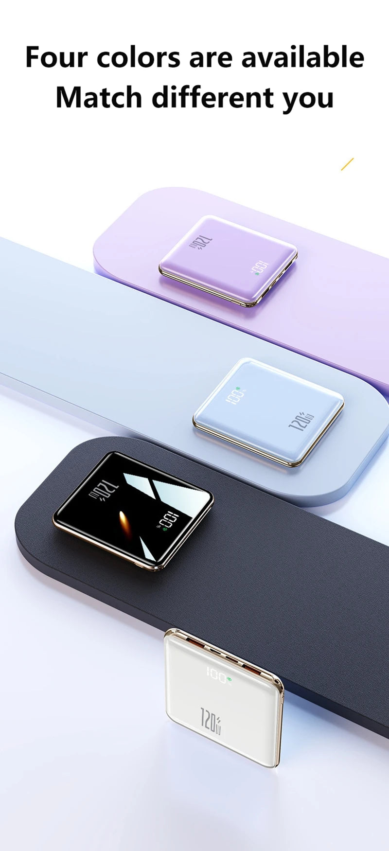 Portable Power Bank with 4 Built-in Cables - 50000mAh Tidesmit Tidesmit