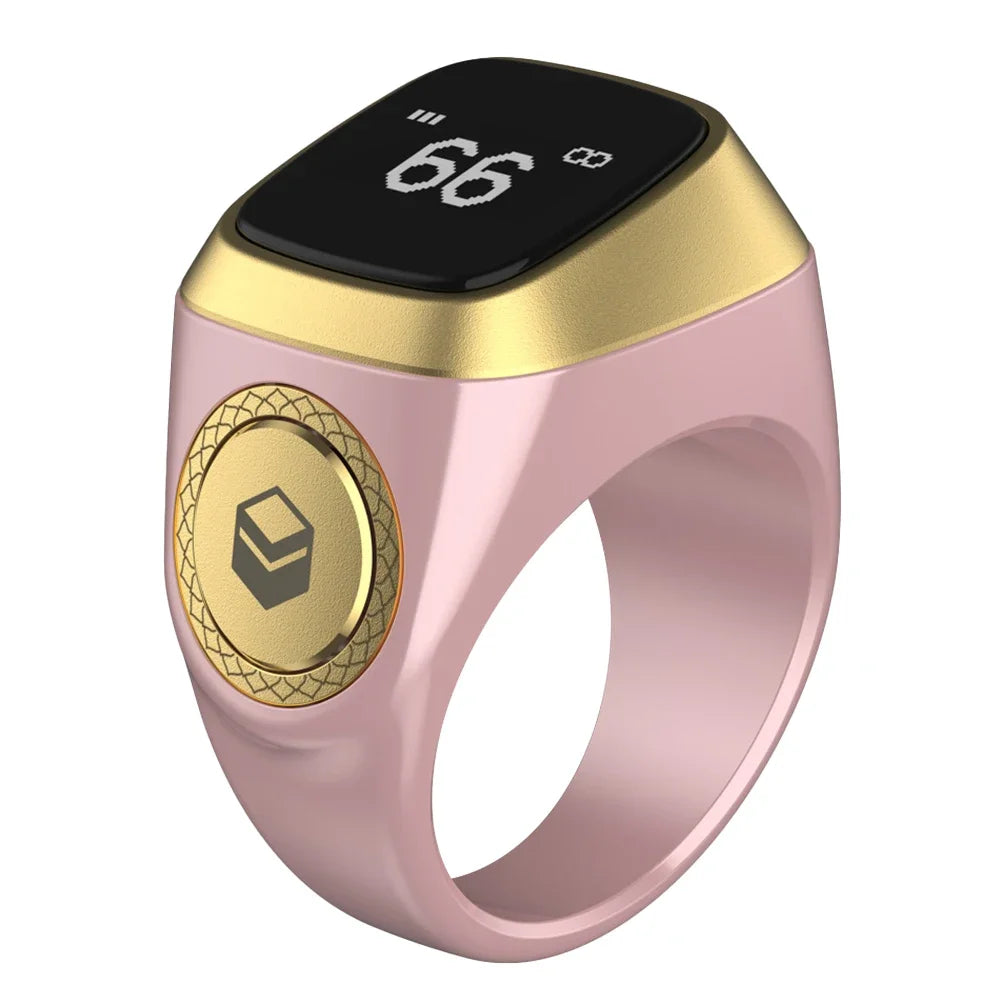 Smart Zikr Ring With Digital Counter, Vibration Alerts, and Health Tracking China Mainland Tidesmit