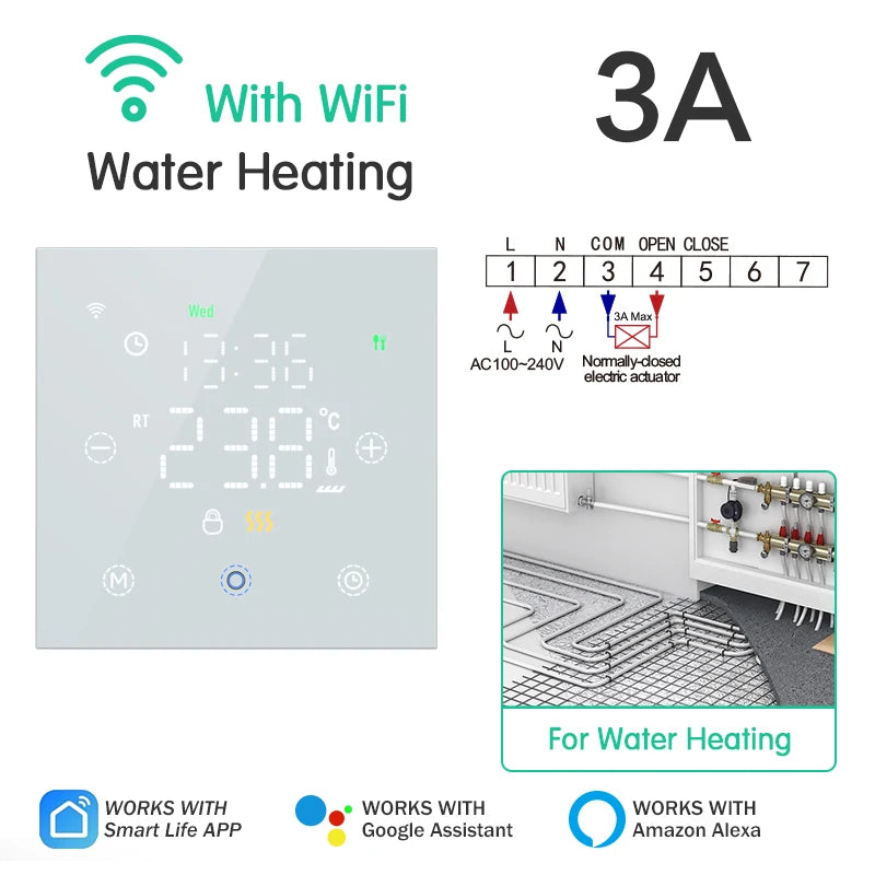 Smart Thermostat Tuya WiFi for Water/Electric Floor Heating Gas Boiler Remote Temperature Controller Alexa Google Yandex Voice
