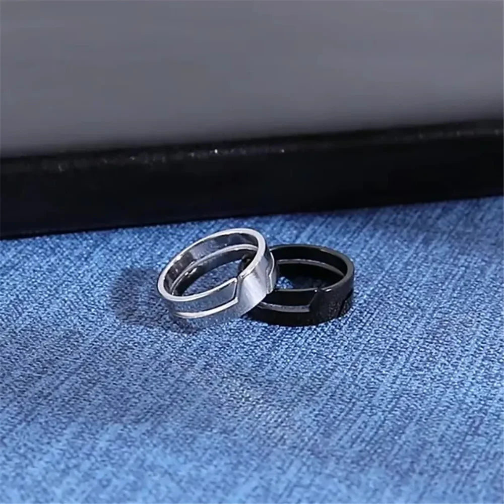 Stainless Steel Couple Health Monitor Rings - Durable Wellness Wearable Tidesmit