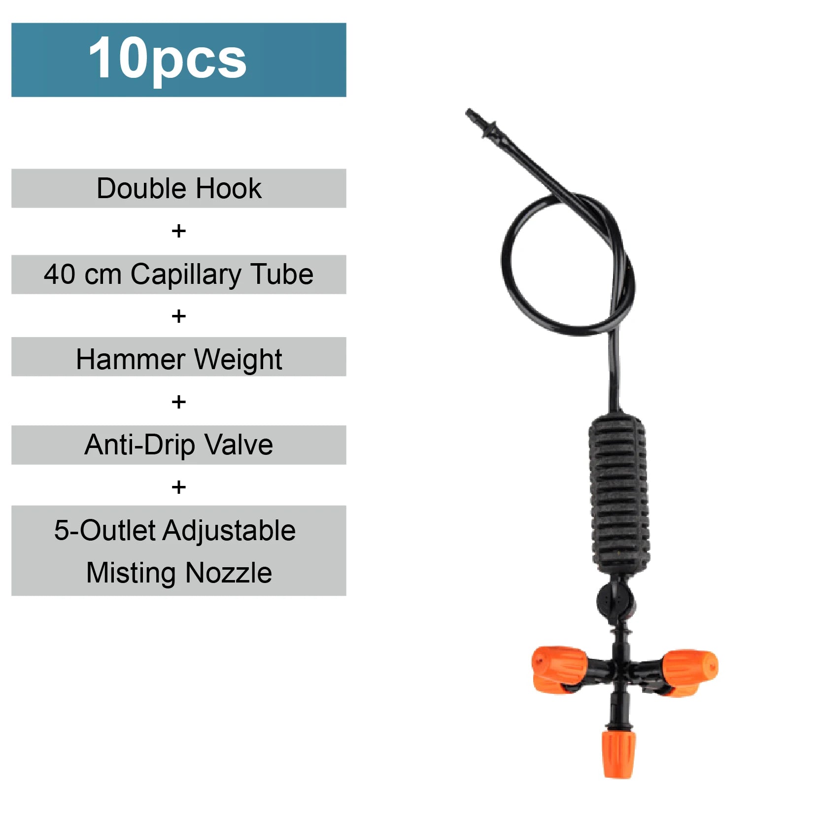 Greenhouse Hanging Mist Sprayer 360° Rotating Irrigation Spray Nozzle Fogging Sprinkler Nozzle for Garden Irrigation