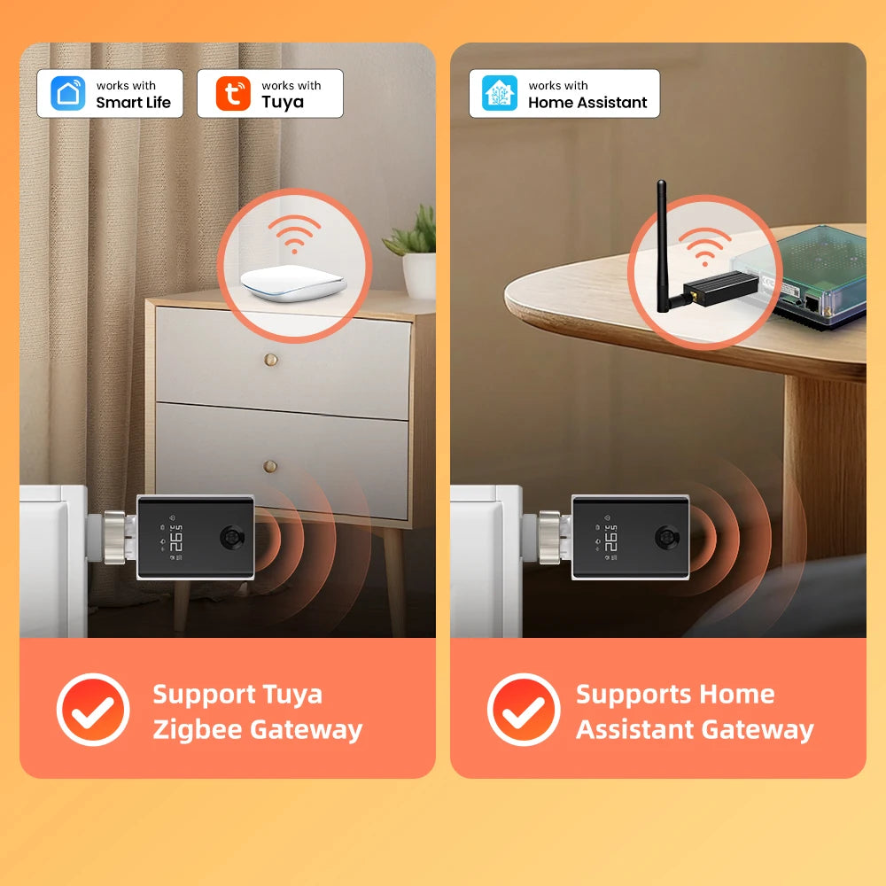 AVATTO ZigBee 3.0 Smart Thermostat Radiator Actuator,TRV Thermostatic Valve Controller Support Tuya Alexa Google Home Alice