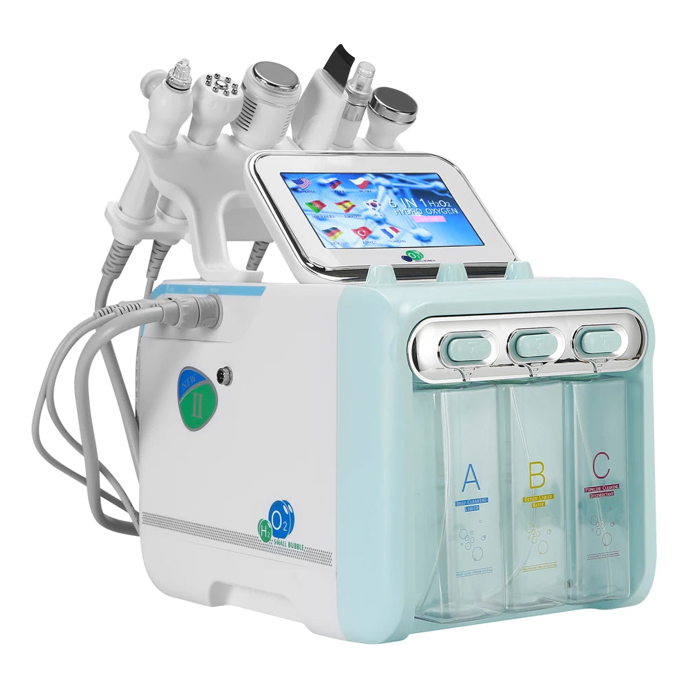 6-in-1 Hydra Facial Deep Pore Cleanser | Professional PMU Skin Prep Machine Permanent Makeup Machines Tidesmit