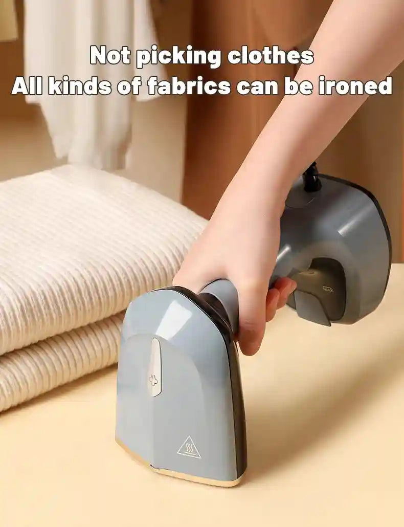 Tidesmit 1500W handheld garment steamer with foldable design showing compact portable laundry appliance profile view