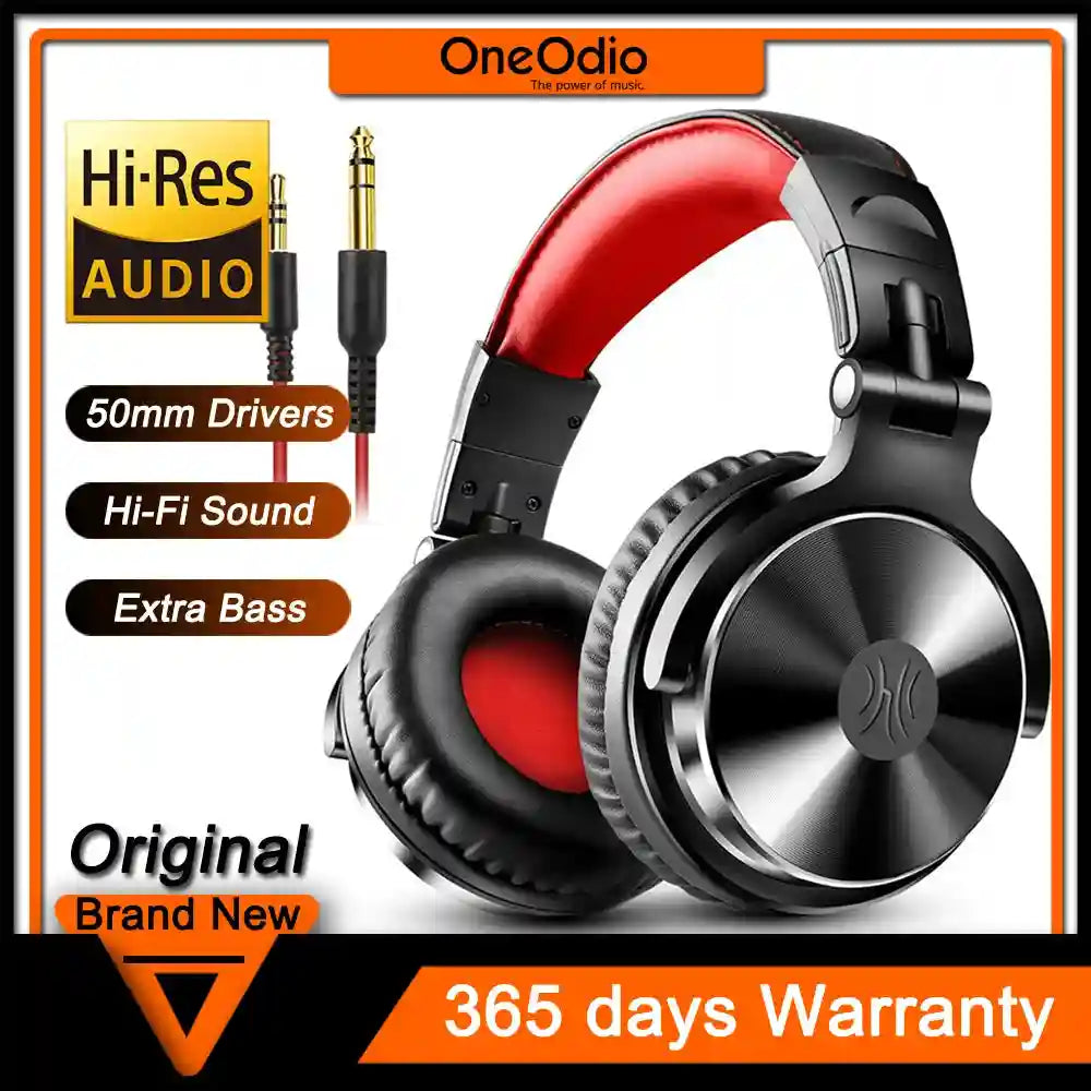 Wired Over-Ear Studio Monitor Headphones with Mic - Tidesmit Pro 10 Tidesmit