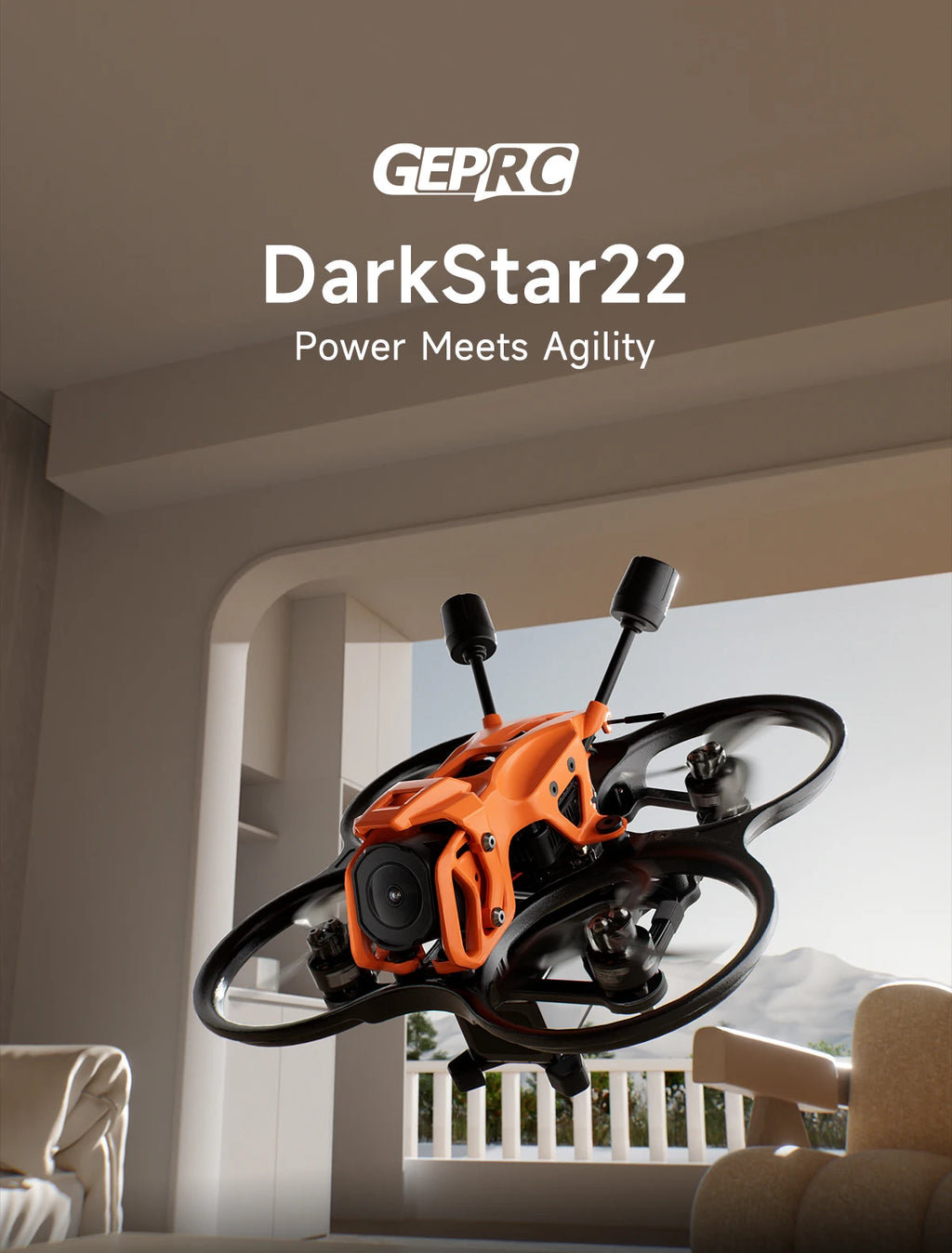 GEPRC DarkStar22 FPV Drone with O4 Air Unit and 1104 7500KV Motors Tidesmit