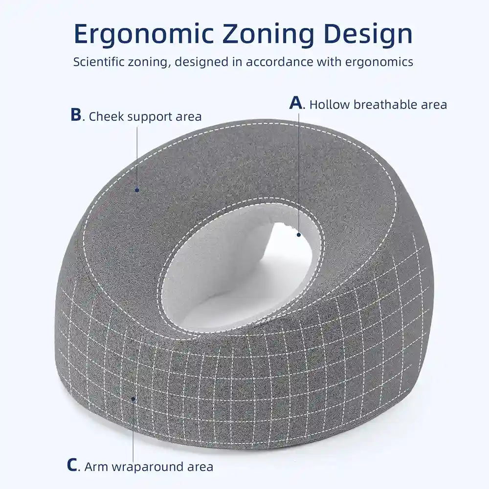 Face Down Pillow for Sleeping: Ergonomic Memory Foam Wellness Support Relaxation Treatment Tidesmit