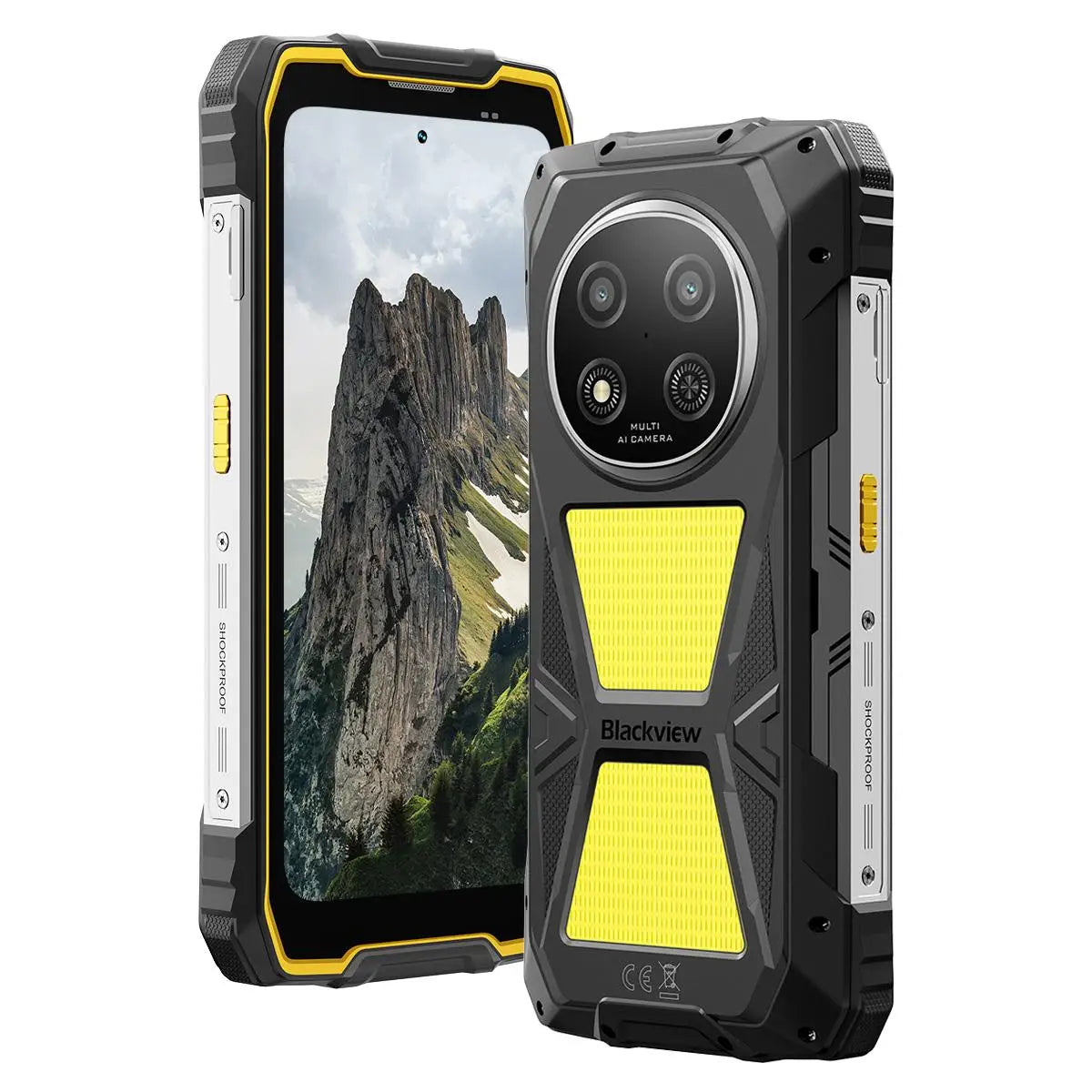 Blackview ROCK 2 Pro Rugged Phone 8GB+256GB 6.67'' 120Hz Display Android 16 15000mAh Unisoc T8100 NFC 5G Smartphone
