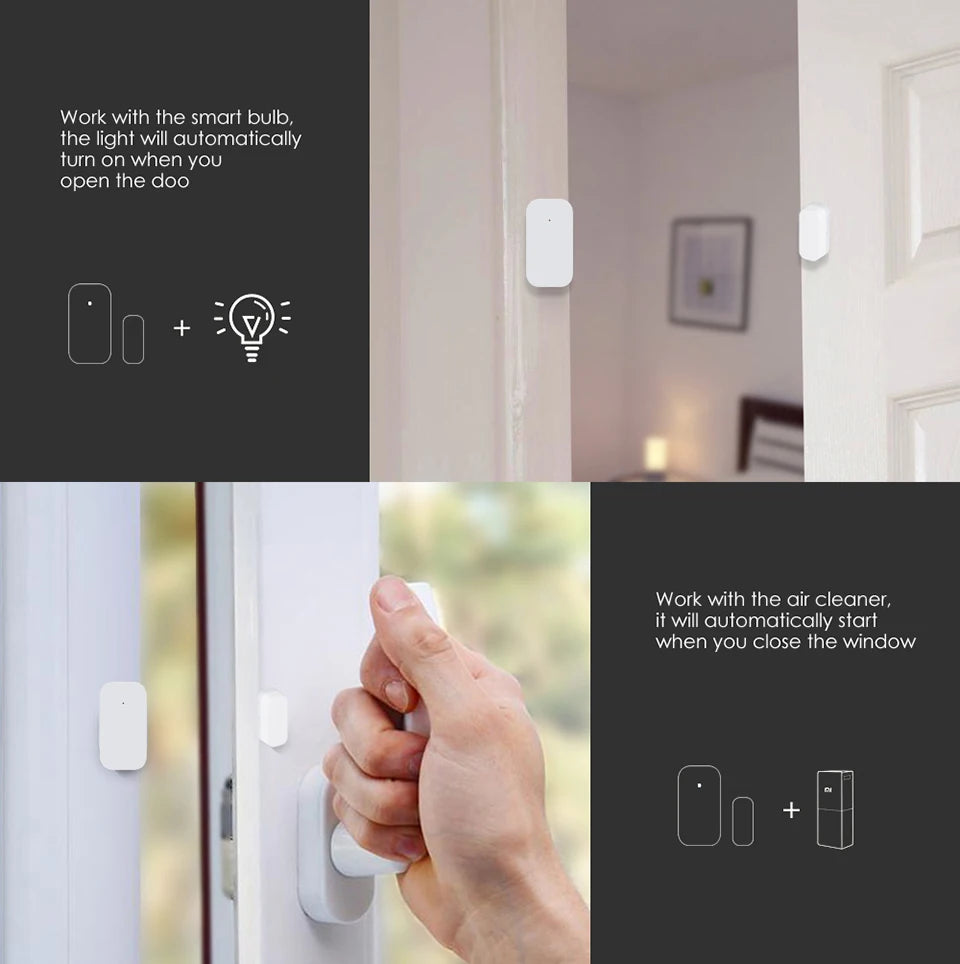 24H Shipping Aqara Window Door Sensor MCCGQ11LM Zigbee Connect Smart Home Security Alarm System Work with Xiaomi & Apple Homekit