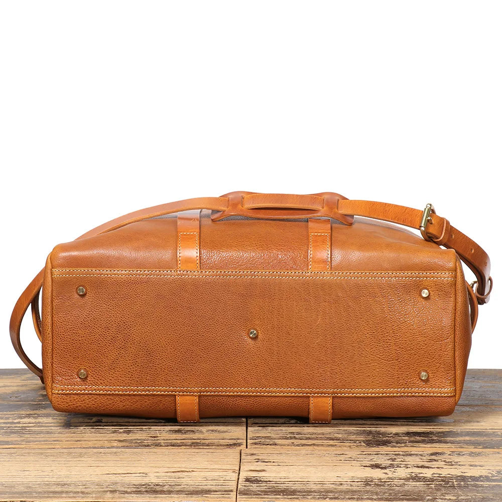 New Original Design Luxury Men's Handbag Genuine Leather 15.6 Laptop Bag Unisex Shoulder Cross Bag Travel Fitness Duffle Bag