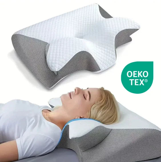 Memory Foam Butterfly Pillow | Ergonomic Cervical Support for Spine Alignment Relaxation Treatment Tidesmit