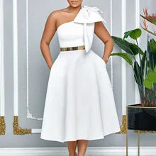 Elegant Pure Color Maxi Dress Evening Gown A- Line Skirt Polyester Fabric round Neck Short Sleeve High Waist Midi Dress