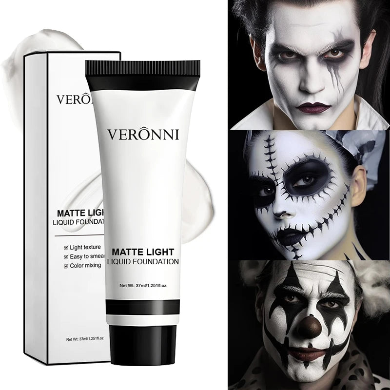 Tidesmit white toning liquid foundation texture close-up featuring water-resistant matte finish for Halloween makeup