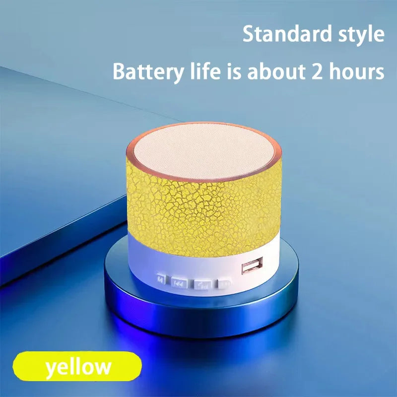 Lenovo A10 Mini Portable Speaker Bluetooth Wireless Audio Dazzling Crack LED Light Subwoofer Support TF Card USB For PC/Mobile