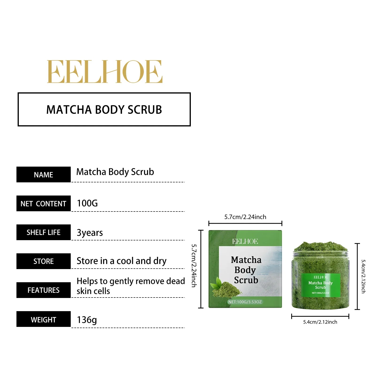 Matcha Sea Salt Body Scrub - Natural Exfoliant for Smooth Skin Scrubs Treatments Tidesmit