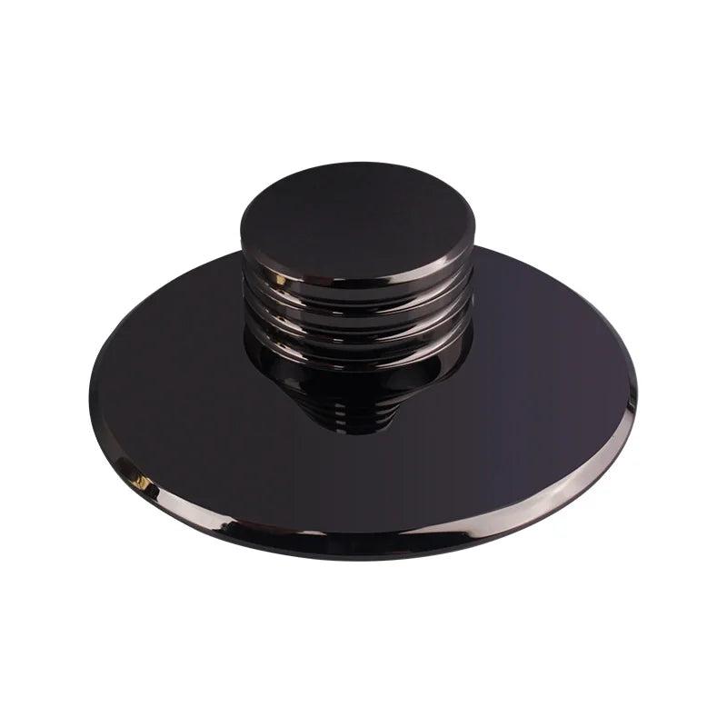 Vinyl record stabilizer clamp, black 4-hole stainless steel turntable weight