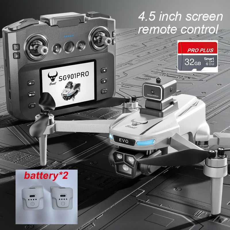 4K GPS Drone with HD Camera - Foldable Obstacle Avoidance Tech SG901PRO-2B-32G Tidesmit