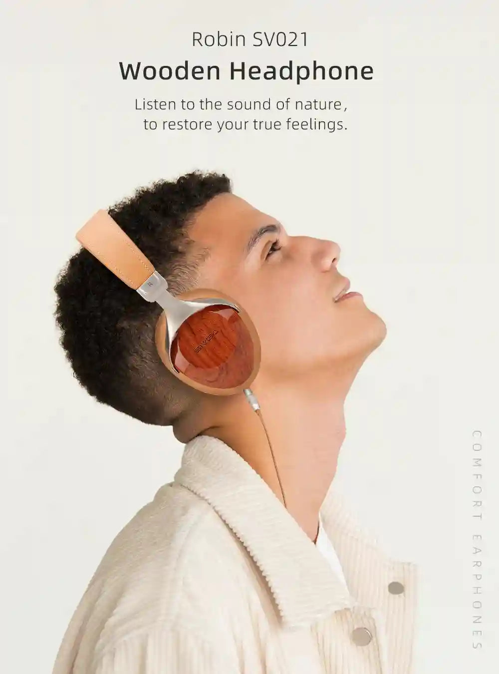 Closed Back Wood Headphones - High Fidelity 50mm Studio Monitor Tidesmit