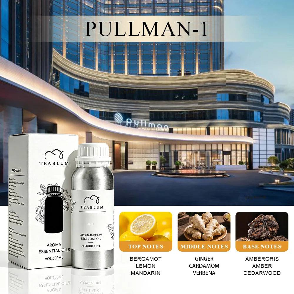 TEABLUM 500ML Aromatic Hotel Essential Oil Hotels Home Air Freshener Pure Plant Essential Oil Alcohol Free for Electric Diffuser