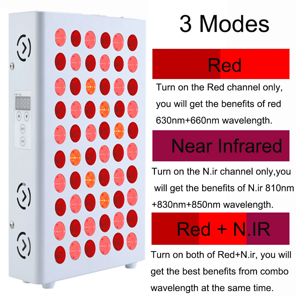 Newest 300W 630nm 660nm Red Light Lamp Therapy, 810nm 830nm 850nm Near Infrared Therapy Lamp for full body, red grow lamp