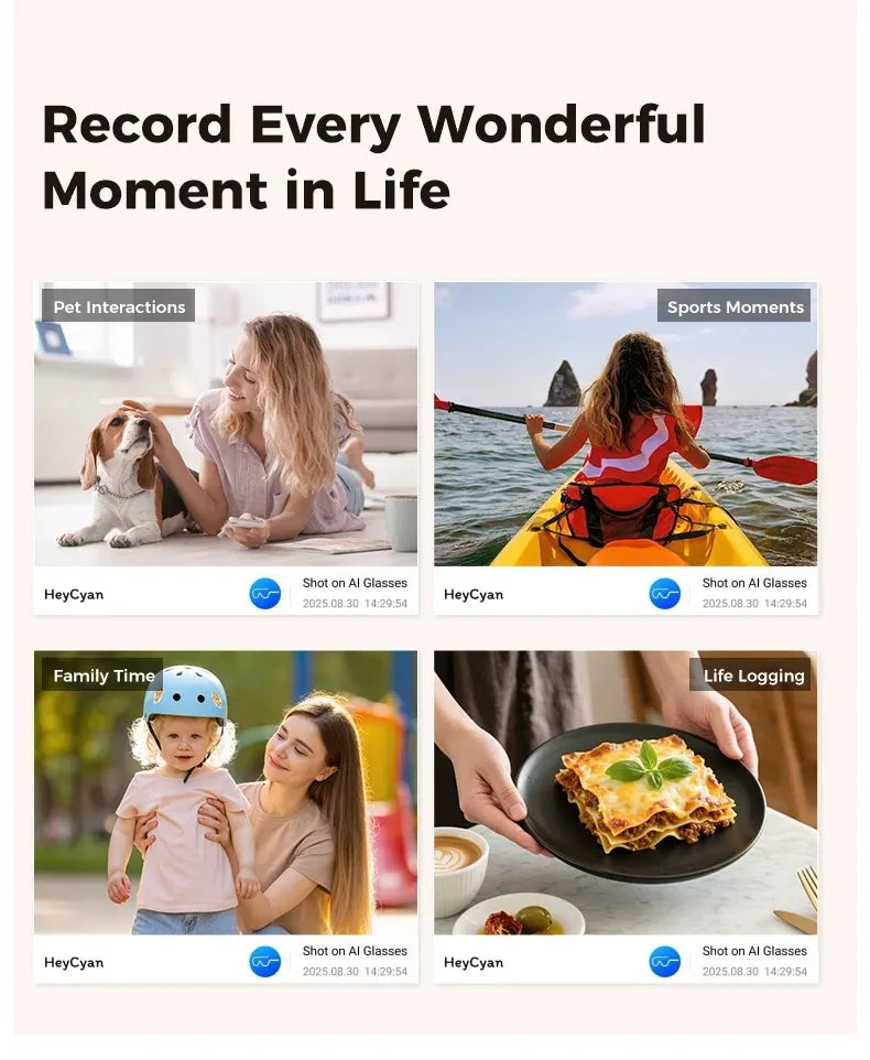AI Smart Glasses with 8MP Camera and Real-Time Translation - Tidesmit Tidesmit
