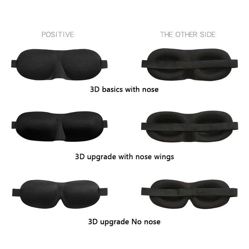 3D Sleeping Eye Mask Travel Rest Aid Eye Cover Patch Paded Soft Sleeping Mask Blindfold Eye Relax Massager