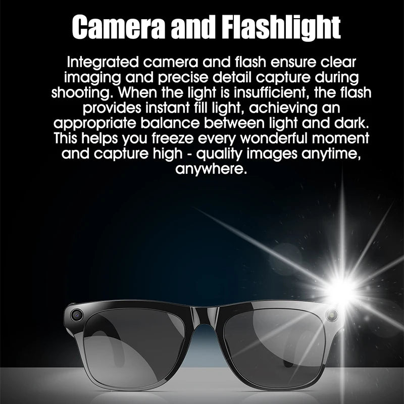 Tidesmit Smart Glasses with Camera, Bluetooth Audio and Voice Control Tidesmit