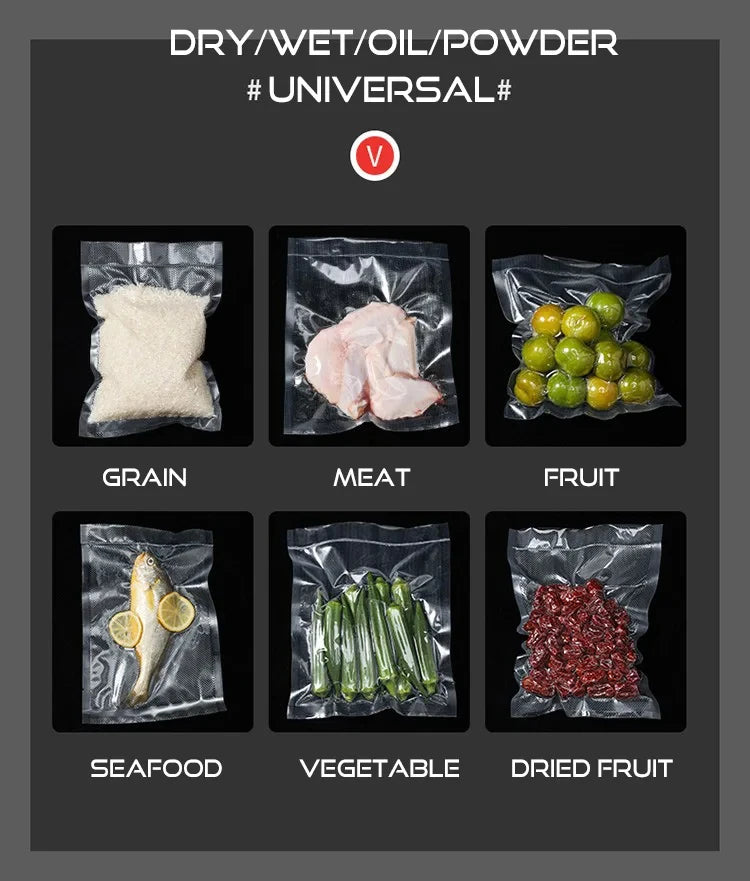 30cm Sealing Vacuum Sealing Machine Universal Dry/Moist/Oily/Powder Food Preservation Sealer for Kitchen Use