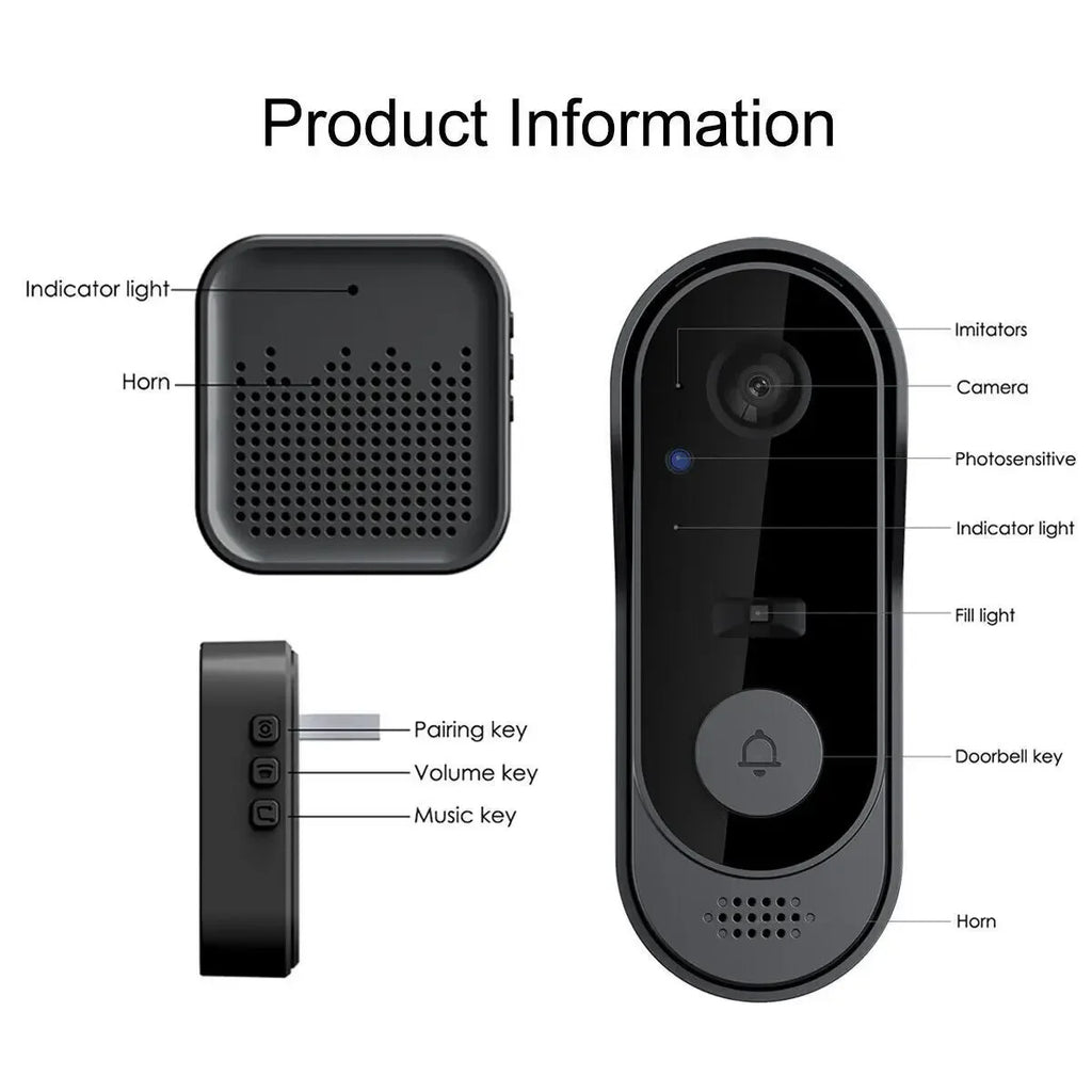 Tuya Doorbell With Camera Wireless Bundle Doorbell Smart Home WlFl HD Outdoor Phone Camera Security Video Intercom Night Vision