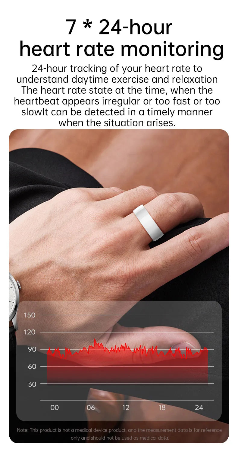 Tidesmit Smart Health Ring - Biometric Fitness Tracker with Sleep Monitor Tidesmit