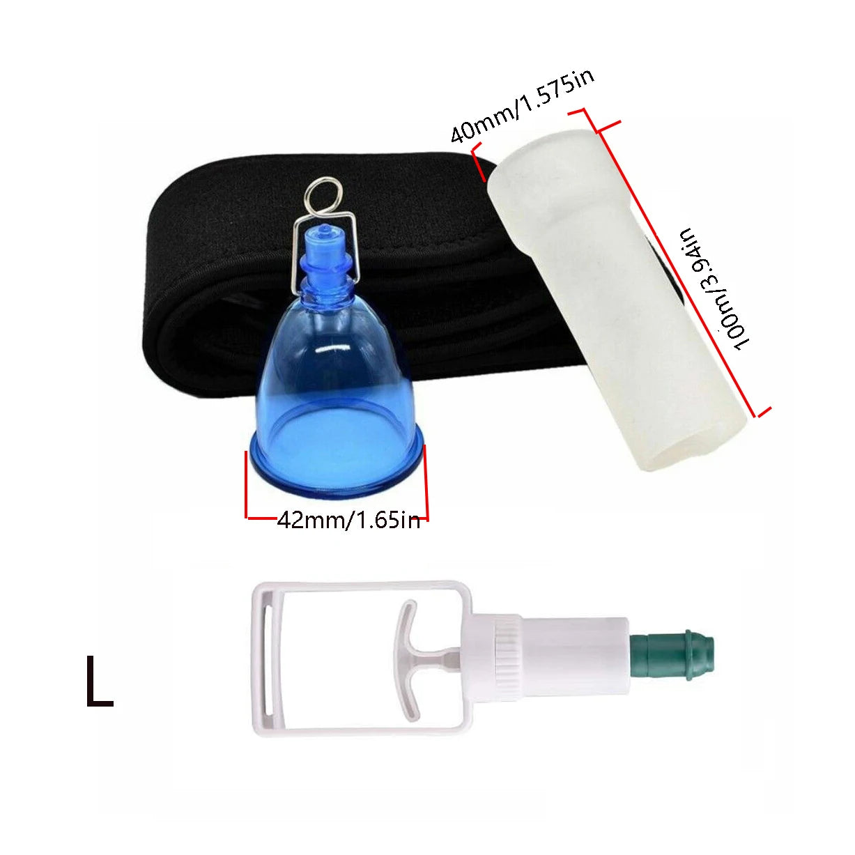 Cupping Therapy Set for Muscle Recovery - Professional Vacuum Suction Kit Relaxation Treatment combination-L Tidesmit