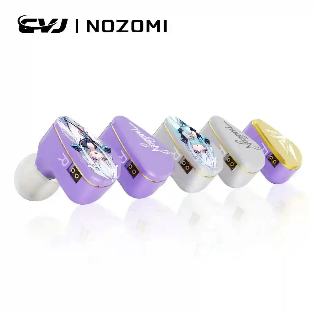 Planar In-Ear Monitors: NOZOMI 3-Unit Interchangeable Nozzle Earbuds Tidesmit
