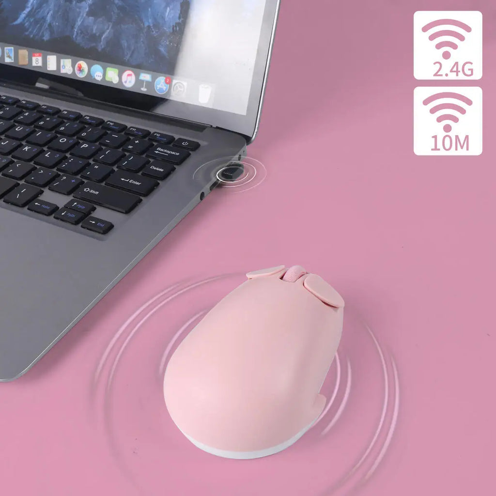 Cute Little Piggy Wireless Bluetooth Dual-Mode Mouse Ergonomics Portable Long Battery Life Office Mause For PC Laptop Kids Gifts