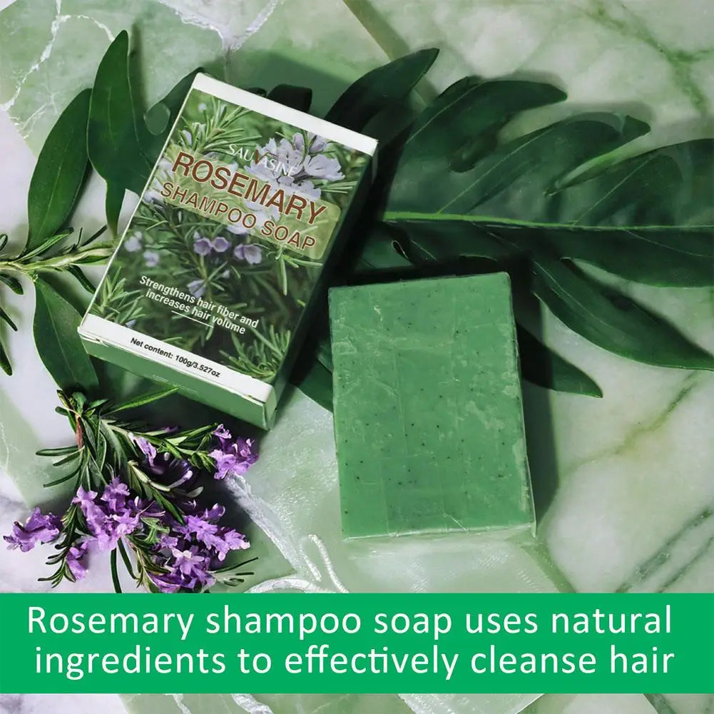 Rosemary Shampoo Bar For Hair Growth Anti Hair Loss Biotin Volumizing Hair Soap Strengthening Thickening Scalp Treatment 100g