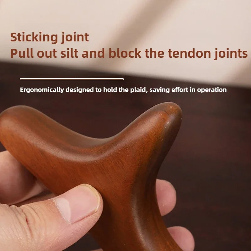 Sandalwood Gua Sha Tool for Back and Neck Muscle Relief by Tidesmit Back Massage Instrument Tidesmit