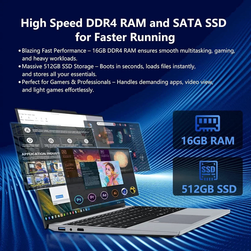 15.6 Inch 120Hz FHD IPS Laptop Intel Core I9-9880H 32GB RAM 2TB SSD Backlit Keyboard Large Battery Notebook