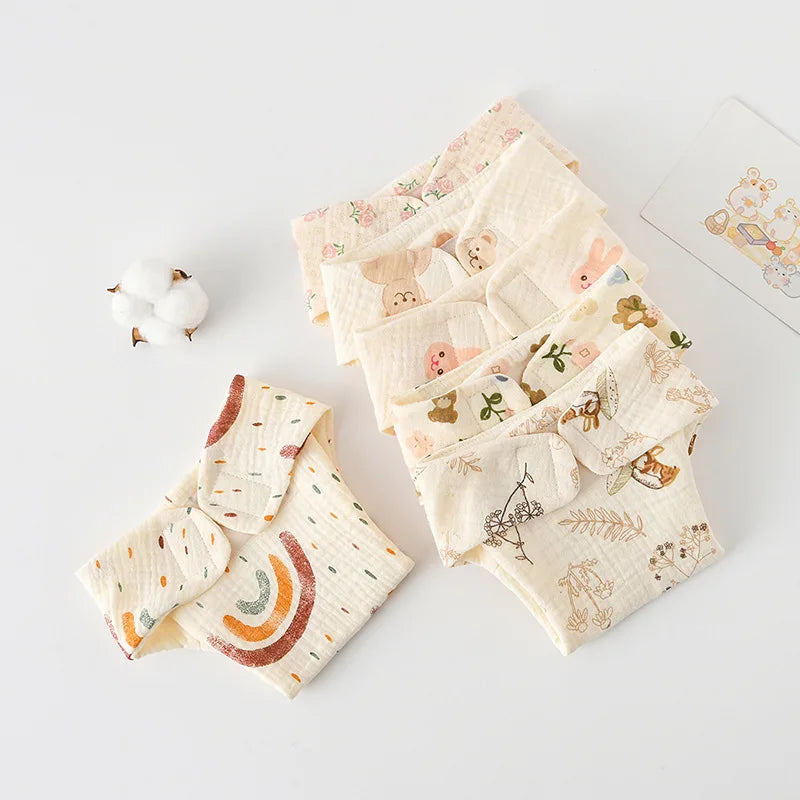 New Summer Cotton Baby Reusable Diaper Cartoon Baby Training Pants Infant Shorts Nappies Panties Nappy Changing Underwear Cloth