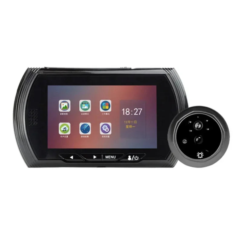 4.5 Inch Smart Digital Door Viewer Camera Door Eye Video Record Peephole Viewers IR Night Vision PIR Motion No Disturb Doorbell
