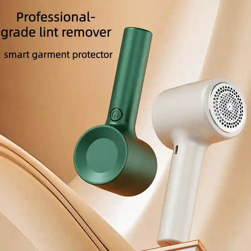 Tidesmit rechargeable fabric shaver removing lint and hair balls from sweater garment surface in action