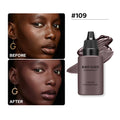 Tidesmit Beauty Glazed 24 Hour HD Full Cover Matte Liquid Foundation texture close-up for natural waterproof finish