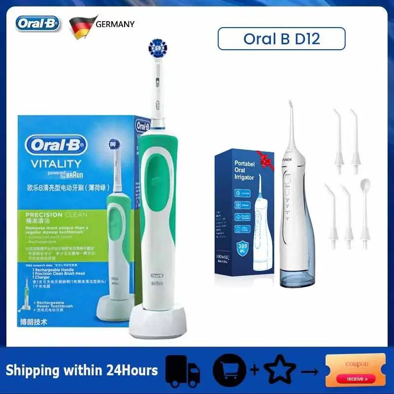 Oral B Sonic Electric Toothbrush PRO4000 RPO600 D12 Vitality Rotating Tooth Brush for Adults Oral Cares Rechargeable Waterproof