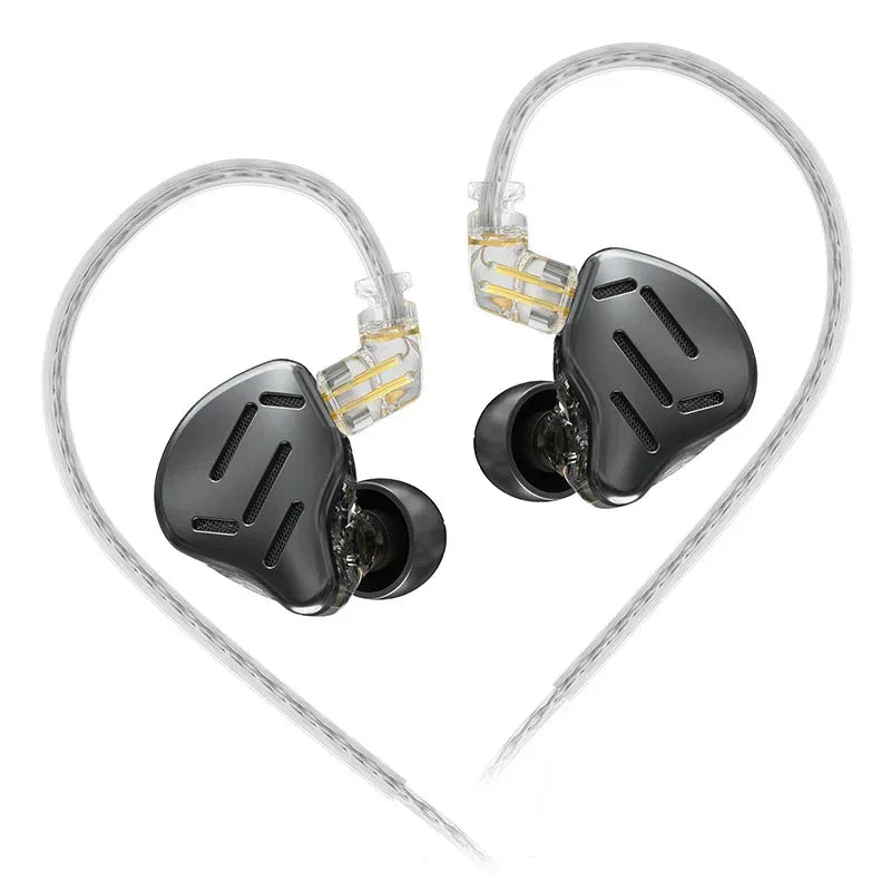 KZ ZAX 16-Driver Hybrid HiFi In-Ear Monitors by Tidesmit ZAX Black No Mic China Mainland Tidesmit