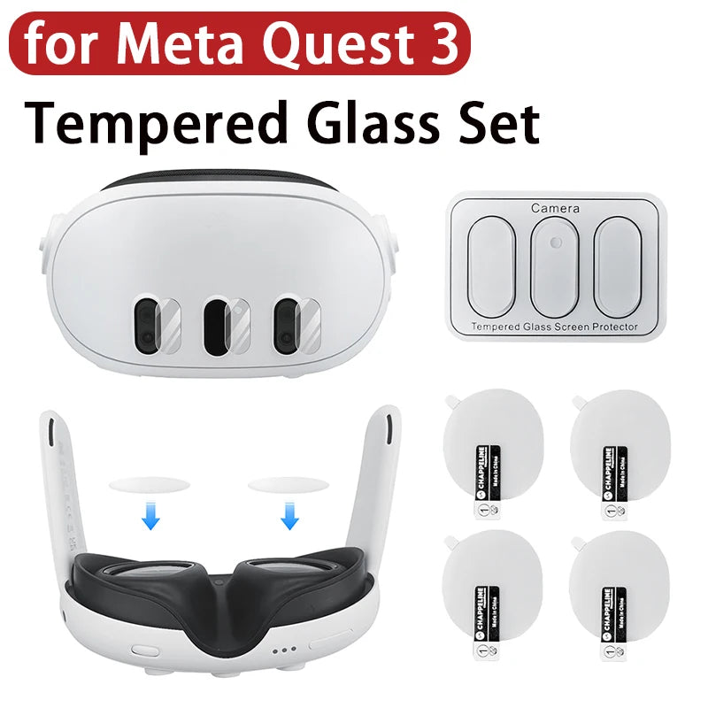Meta Quest 3 Lens Protector Tempered Glass Scratch Resistant 2-Pack Tidesmit