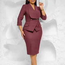 Elegant Pure Color Maxi Dress Evening Gown A- Line Skirt Polyester Fabric round Neck Short Sleeve High Waist Midi Dress